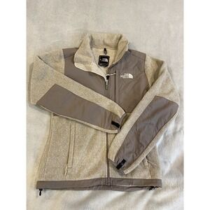 Womens North Face Zip Up Fleece Jacket Polartec Gray XS